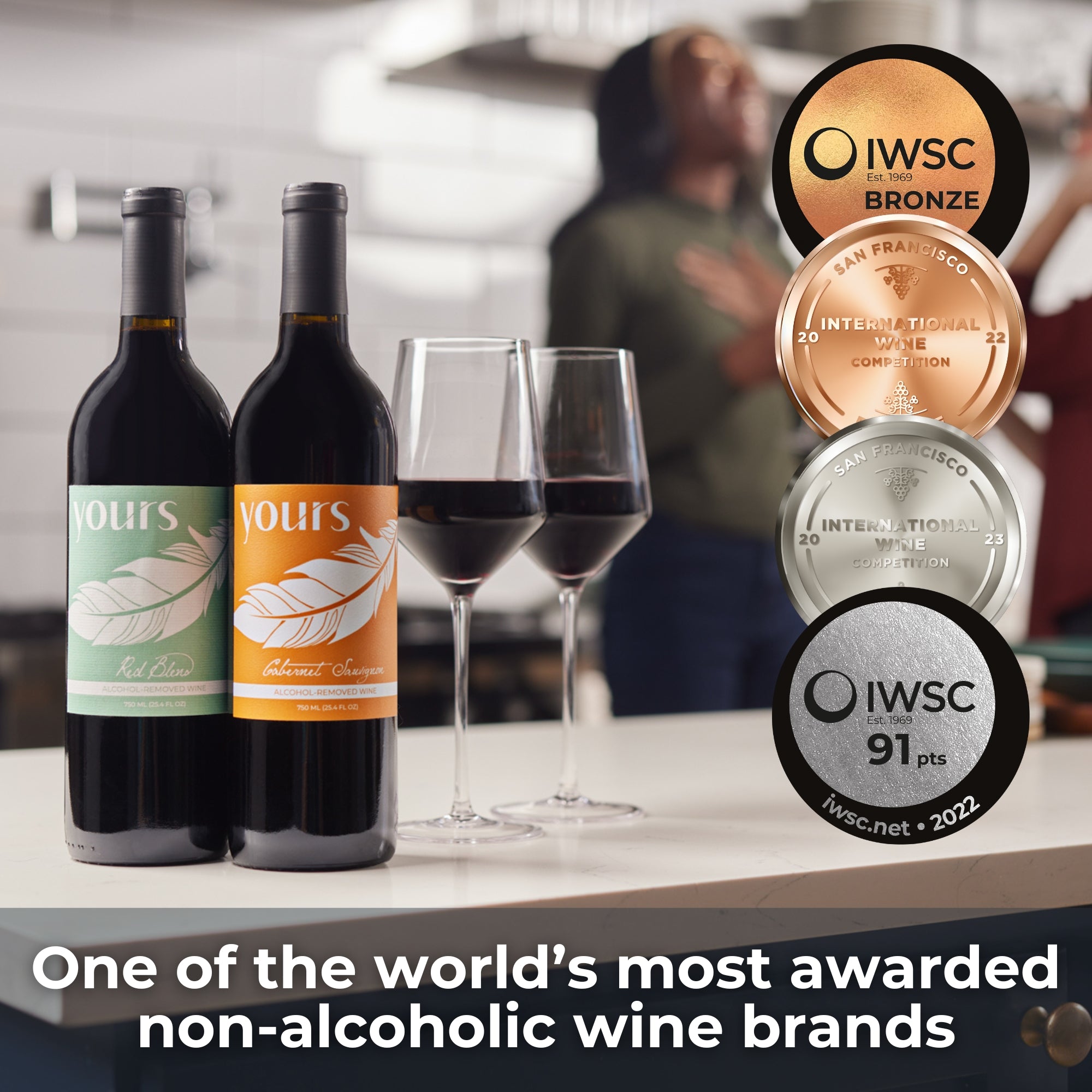 YOURS Non-Alcoholic Wine Award-Winning California Red Blend