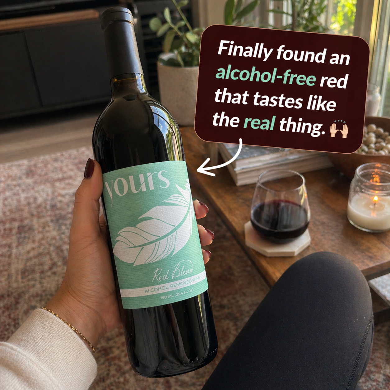 YOURS Non-Alcoholic Wine Award-Winning California Red Blend