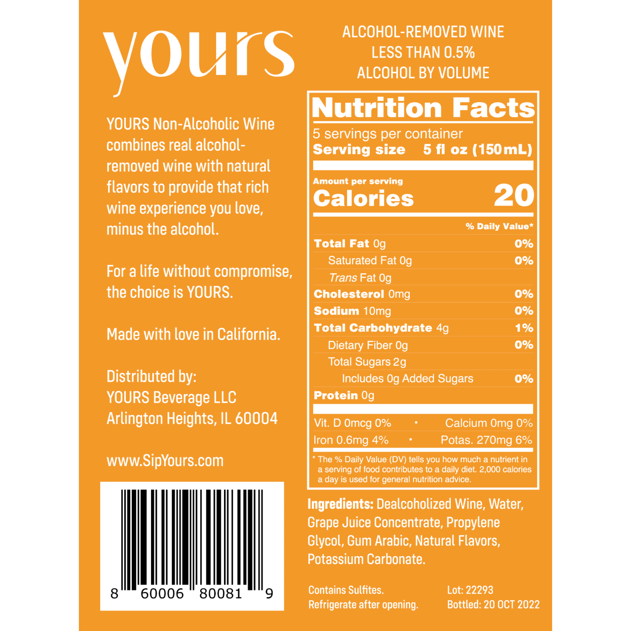 yours-non-alcoholic-cabernet-calories