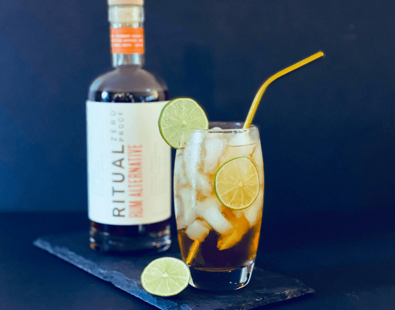Ritual Non-Alcoholic Rum Dark and Stormy Cocktail
