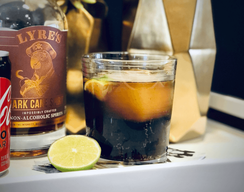 Rum n Coke Beverage with Lyres