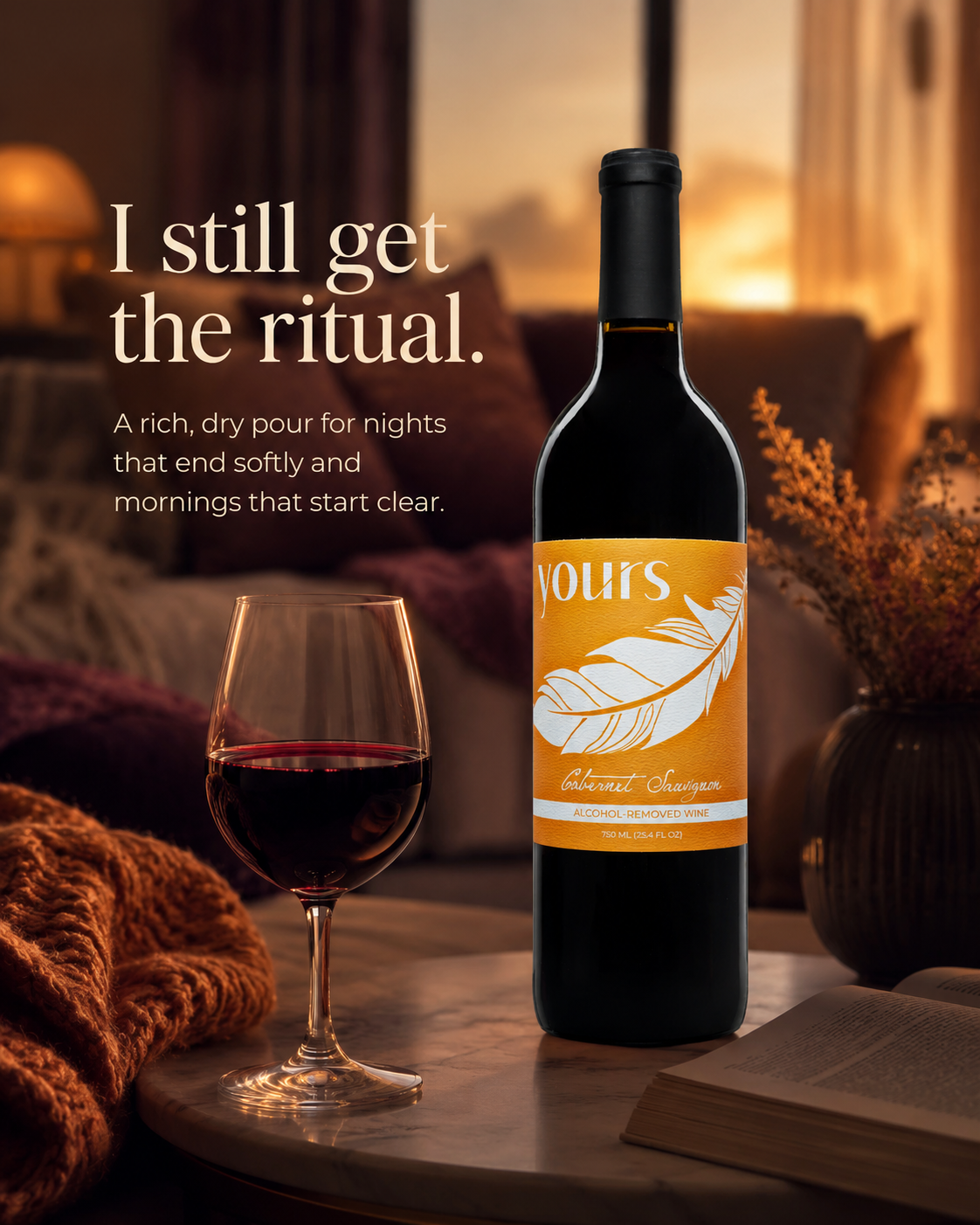 YOURS Non-Alcoholic Wine California Cabernet Sauvignon