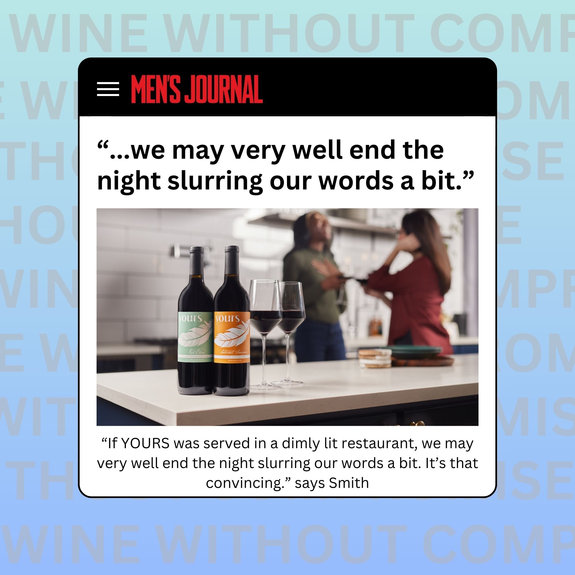 YOURS Non-Alcoholic Chardonnay Award