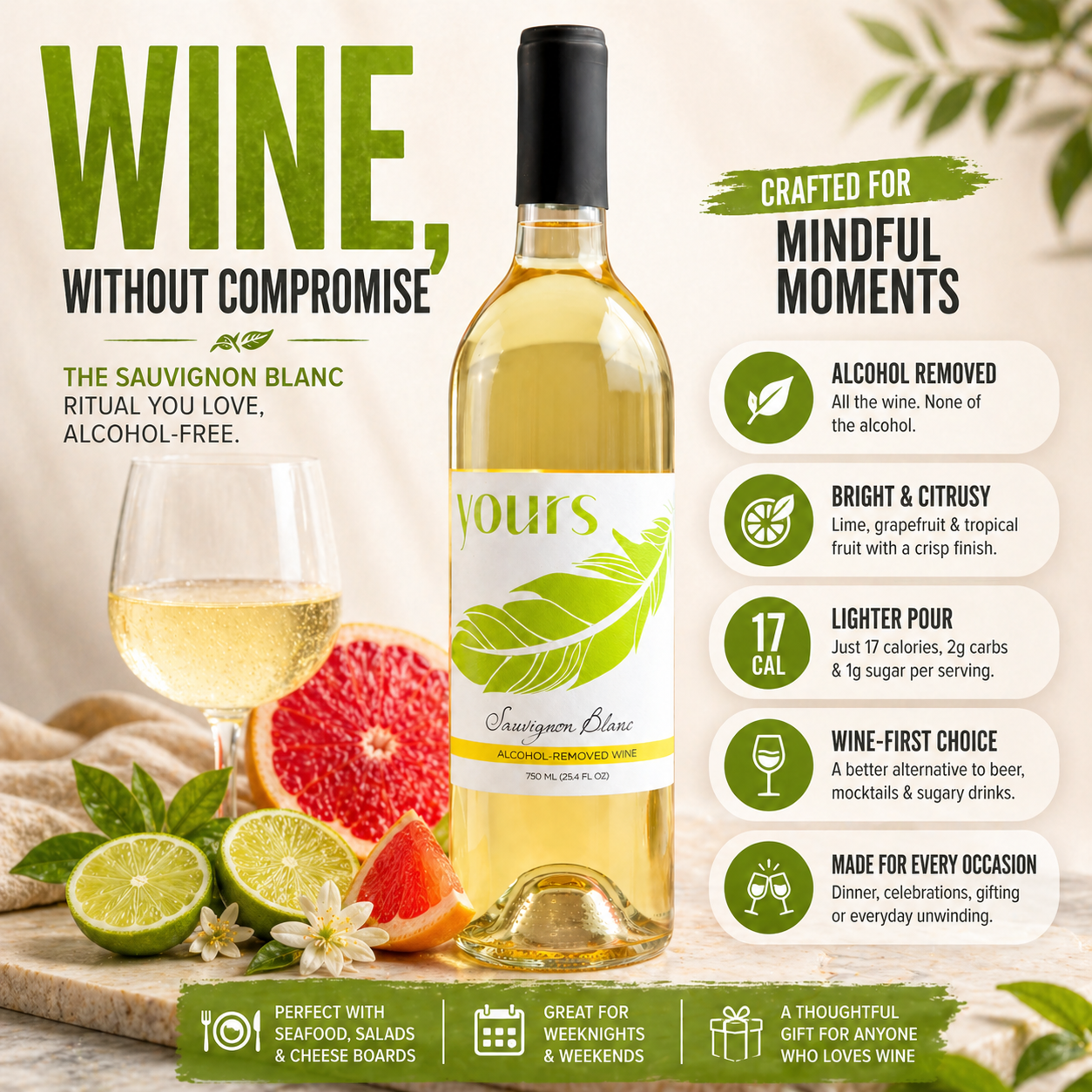 YOURS Non-Alcoholic Sampler Pack (4 Wines)