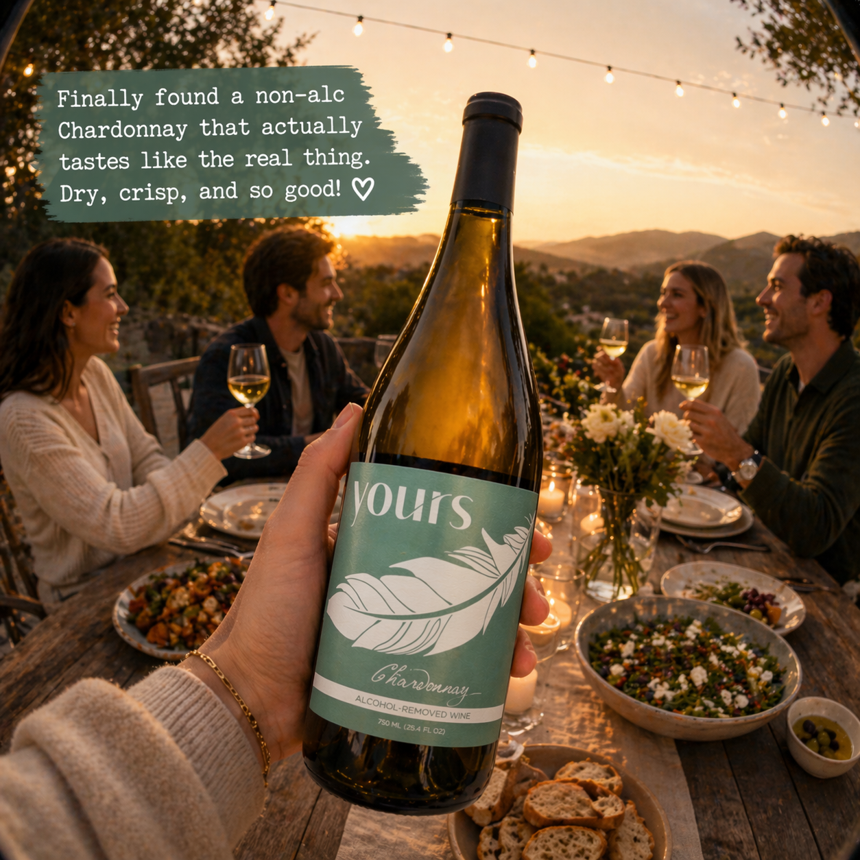 YOURS Non-Alcoholic Wine California Chardonnay