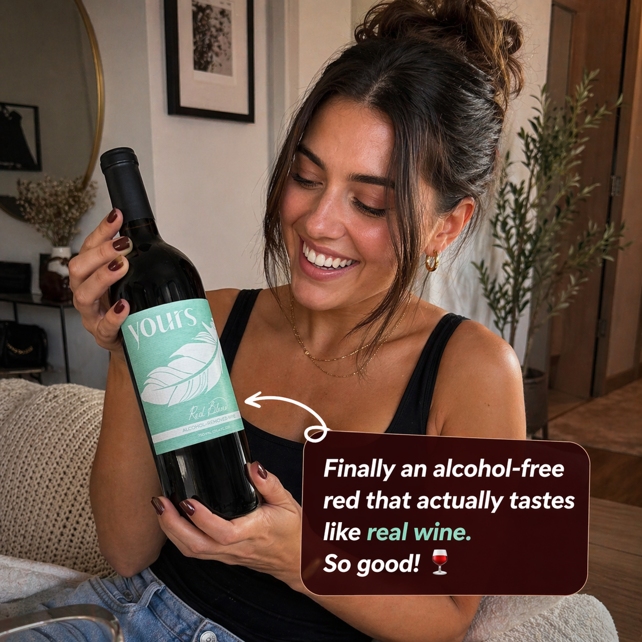YOURS Non-Alcoholic Wine Award-Winning California Red Blend