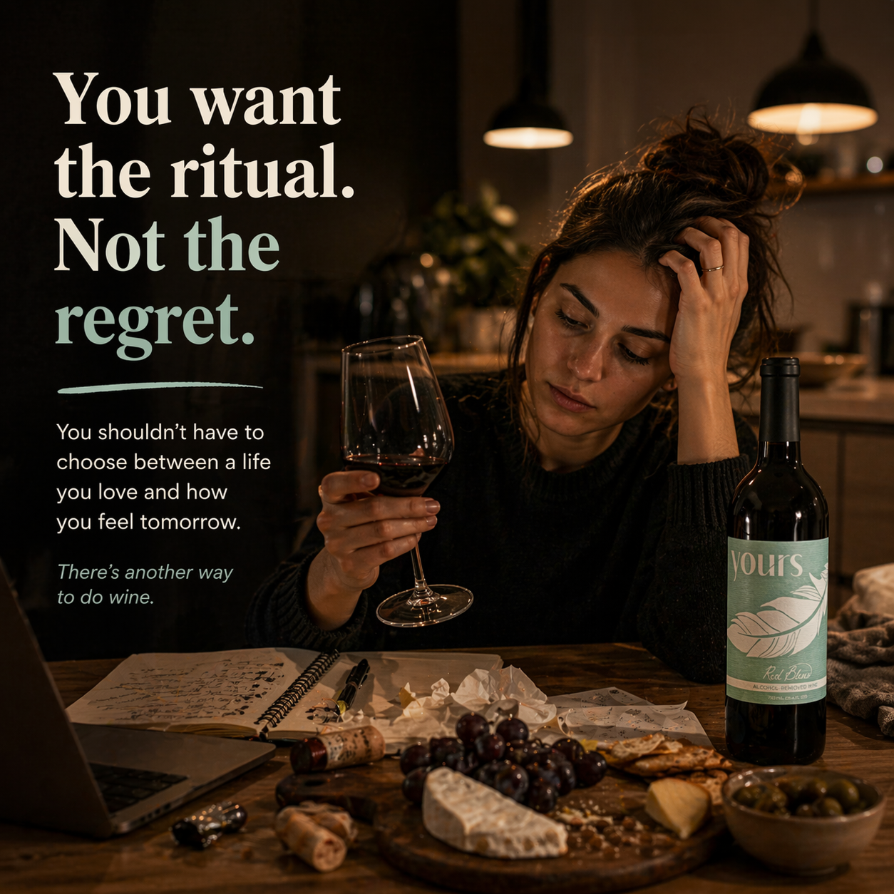 YOURS Non-Alcoholic Wine Award-Winning California Red Blend